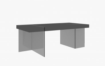 J&M Cloud Modern Dining Table in Grey High Gloss 176971-T-HG-G