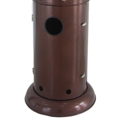 Az Patio Round Glass Cylinder Heater In Hammered Bronze With Clear Tube HLDS01-GCH-BRZ