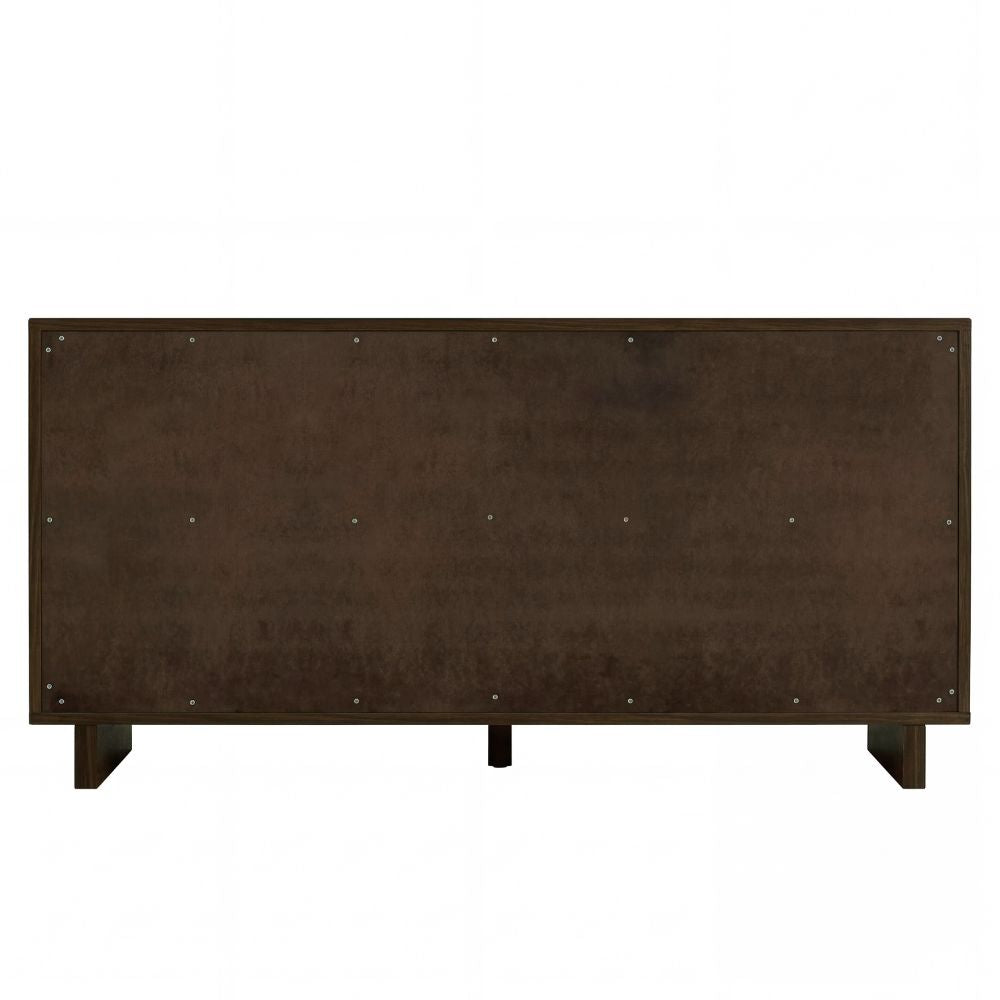 rear brown Halmstad 63" Natural Wood Sideboard, goldstardining.com