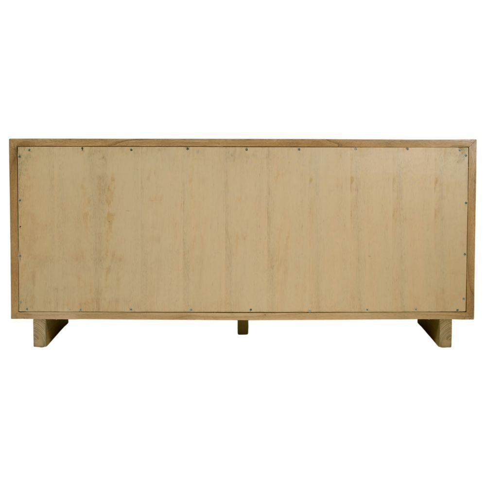 rear light brown Halmstad 63" Natural Wood Sideboard, goldstardining.com
