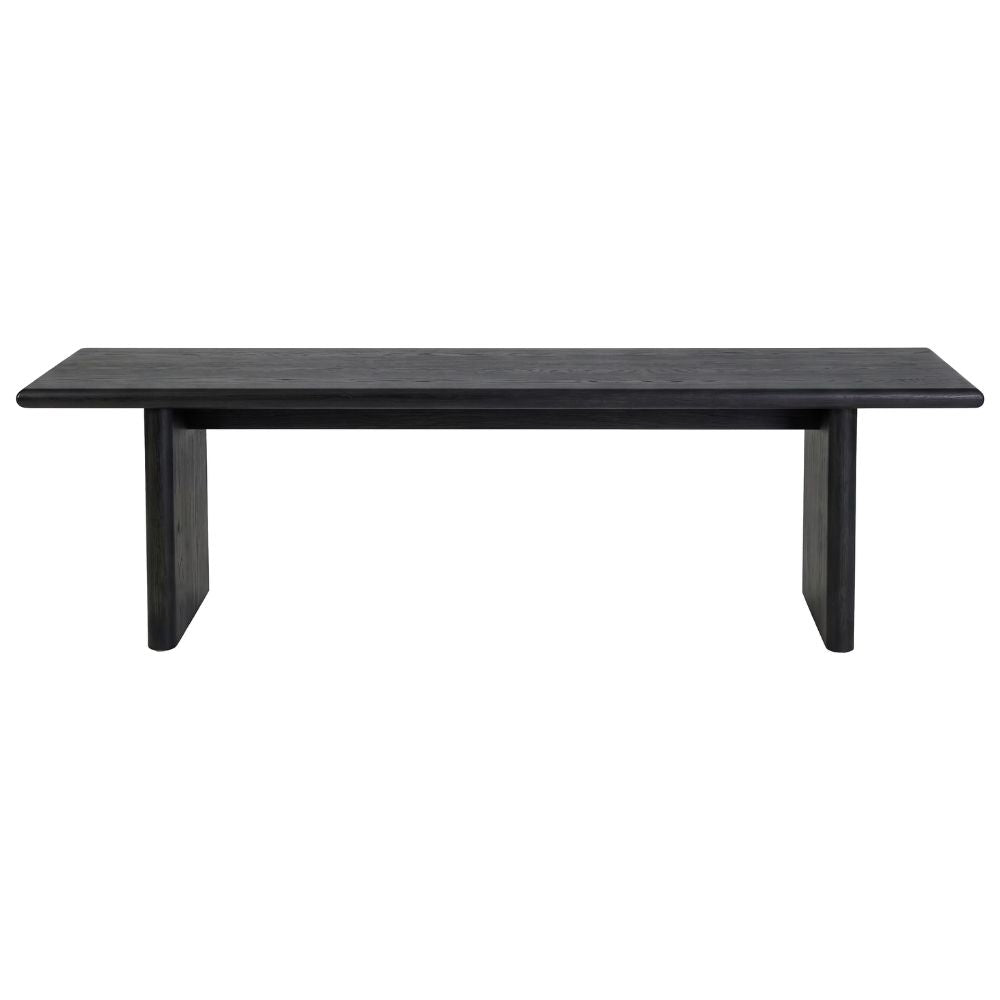 front 2 black Halmstad Wood Dining Bench,goldstardining.com
