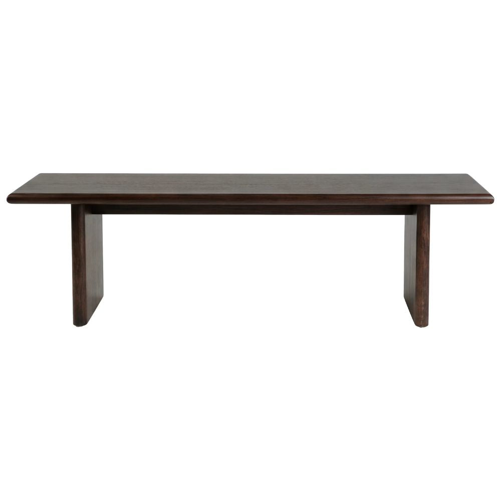 front 2 dark brown Halmstad Wood Dining Bench,goldstardining.com