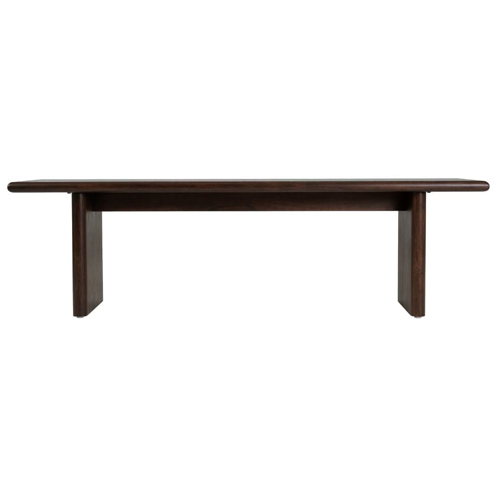 front dark brown Halmstad Wood Dining Bench,goldstardining.com
