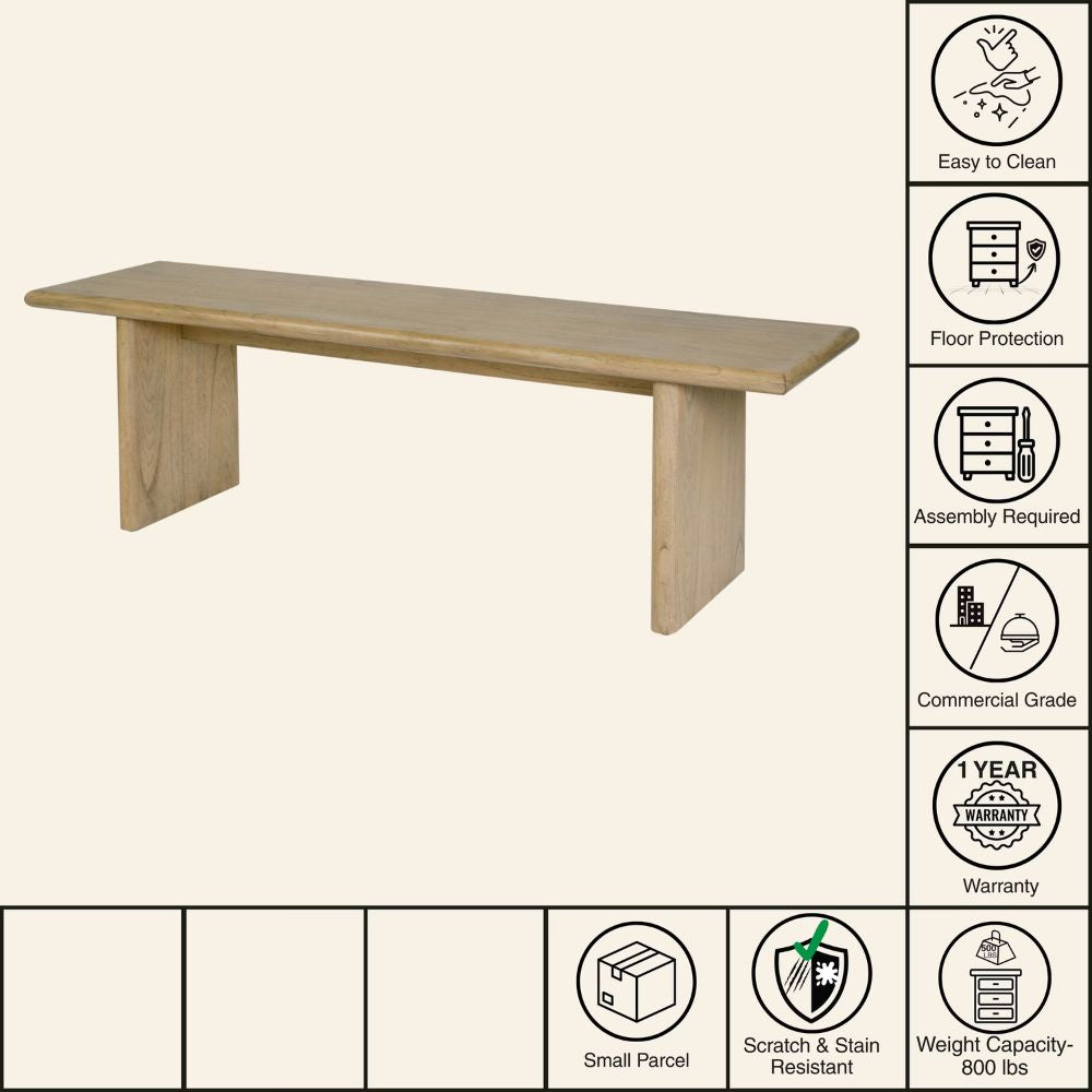 lightbrown Halmstad Wood Dining Bench,goldstardining.com