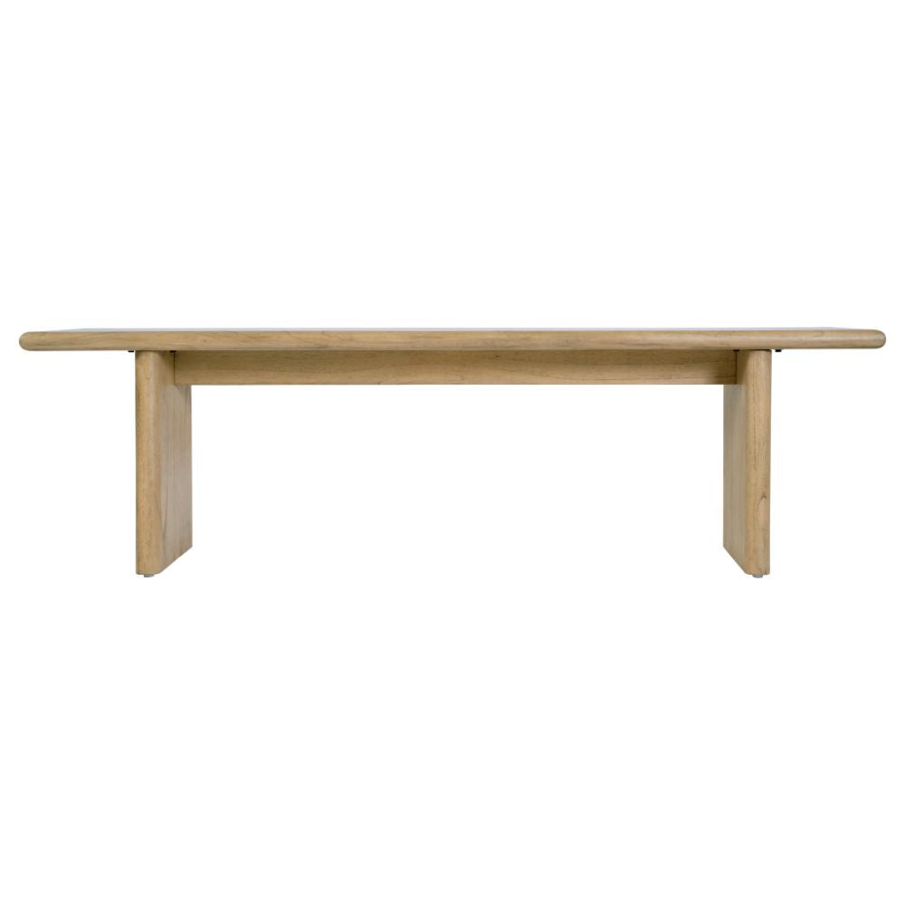 front lightbrown Halmstad Wood Dining Bench,goldstardining.com