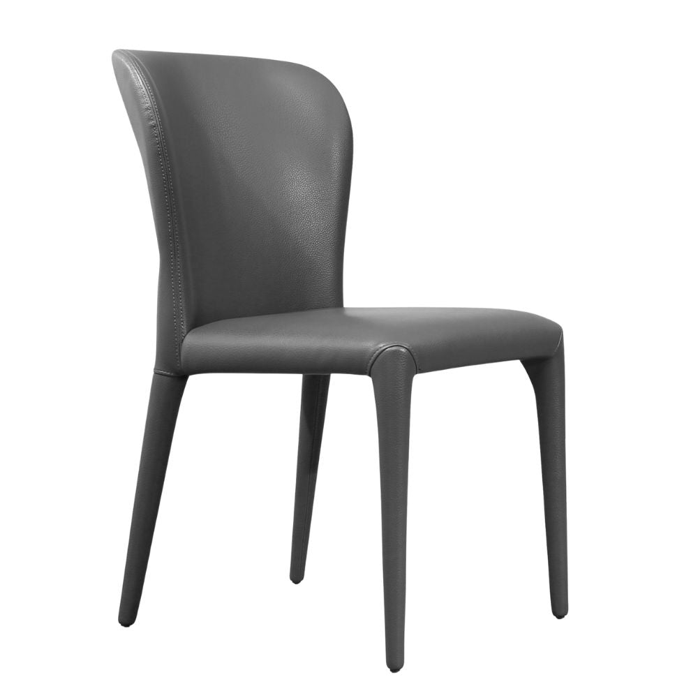 black angled hazel dining chair faux leather seat back and legs covered goldstardining.com