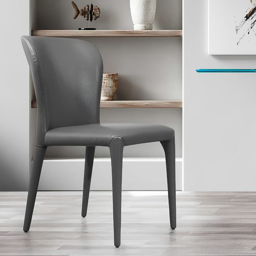 Whiteline Hazel Faux Leather Covered Seat Dining Chair