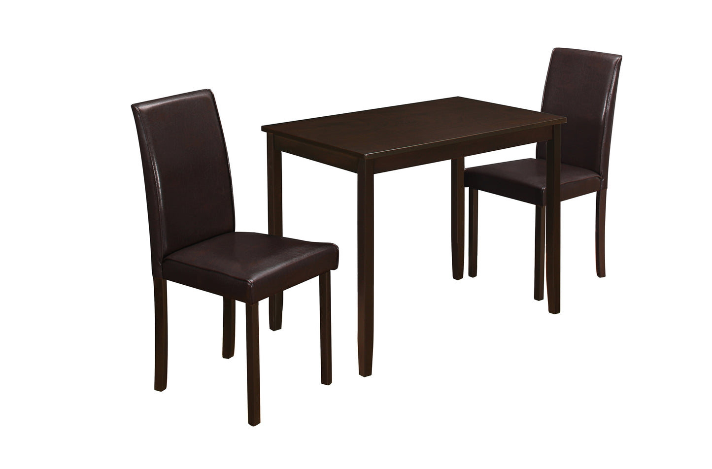 Monarch Specialties Dining Table Set, 3pcs Set, 39" Rectangular I 1015