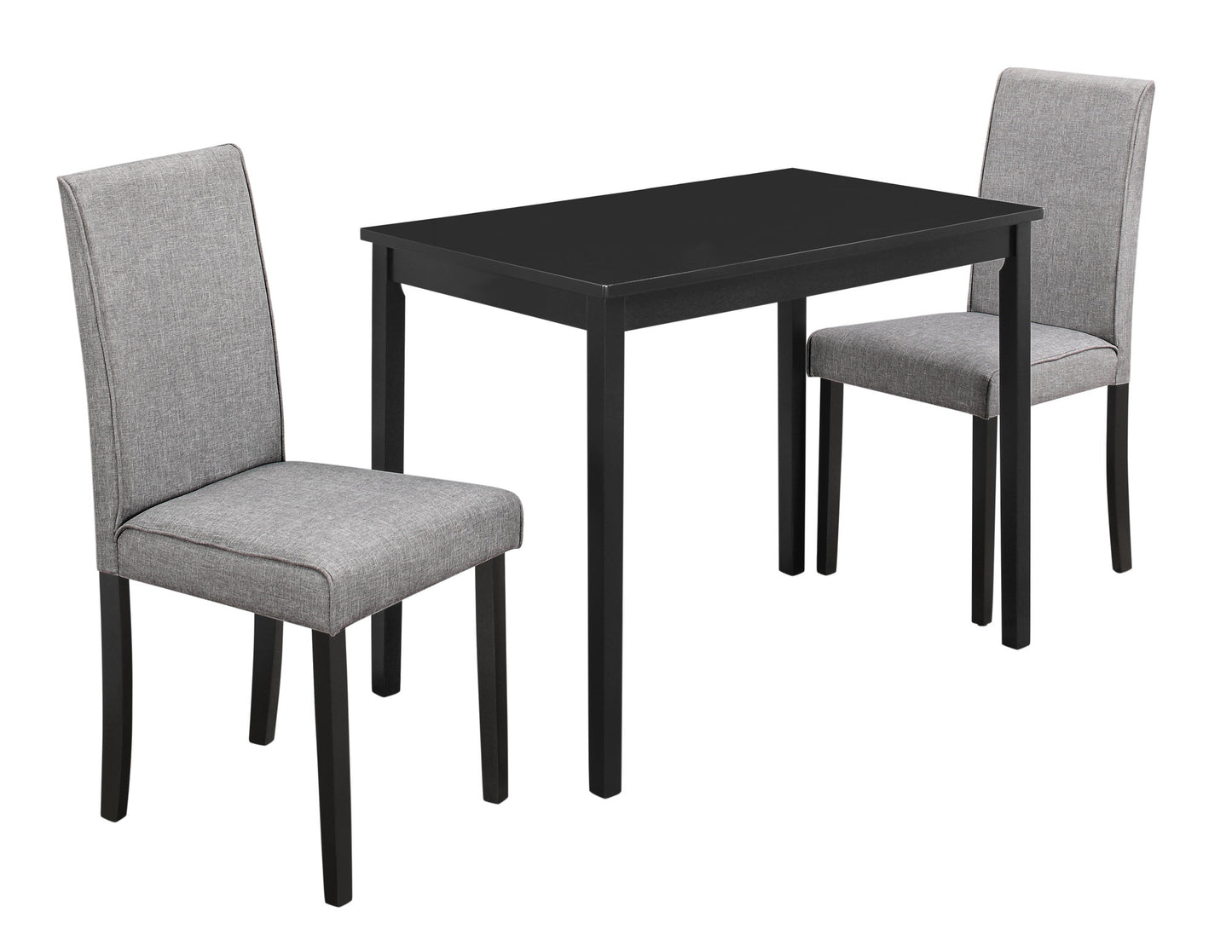 Monarch Specialties Dining Table Set, 3pcs Set, Small, 39" Rectangular I 1016