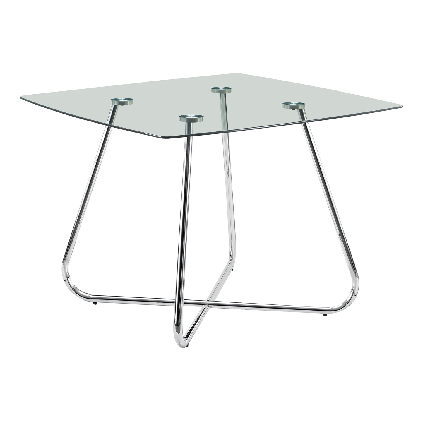 Monarch Specialties Dining Table, 48" Rectangular Tempered Glass I 1070