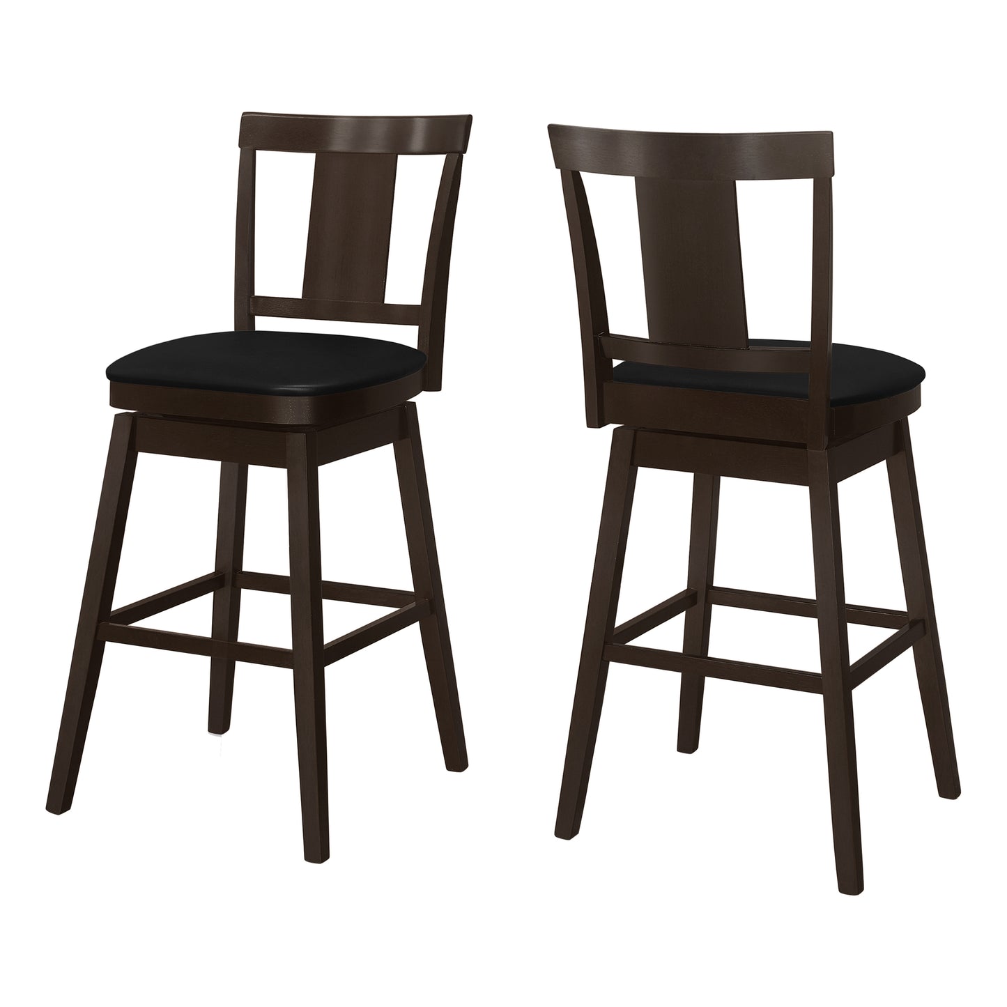 Monarch Specialties Bar Stool, Set Of 2, Swivel, Bar Height I 1230