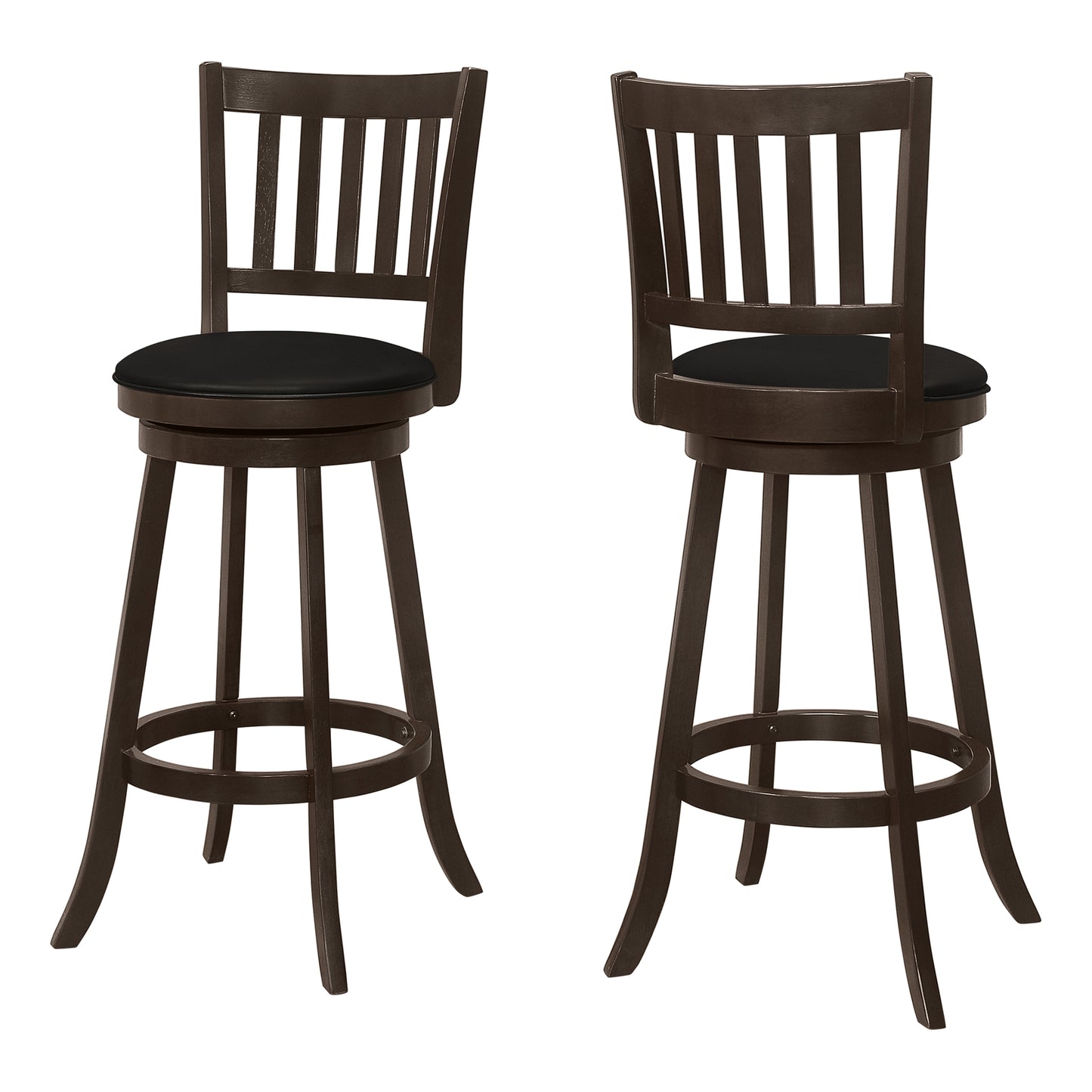 Monarch Specialties Bar Stool, Set Of 2, Swivel, Bar Height I 1236