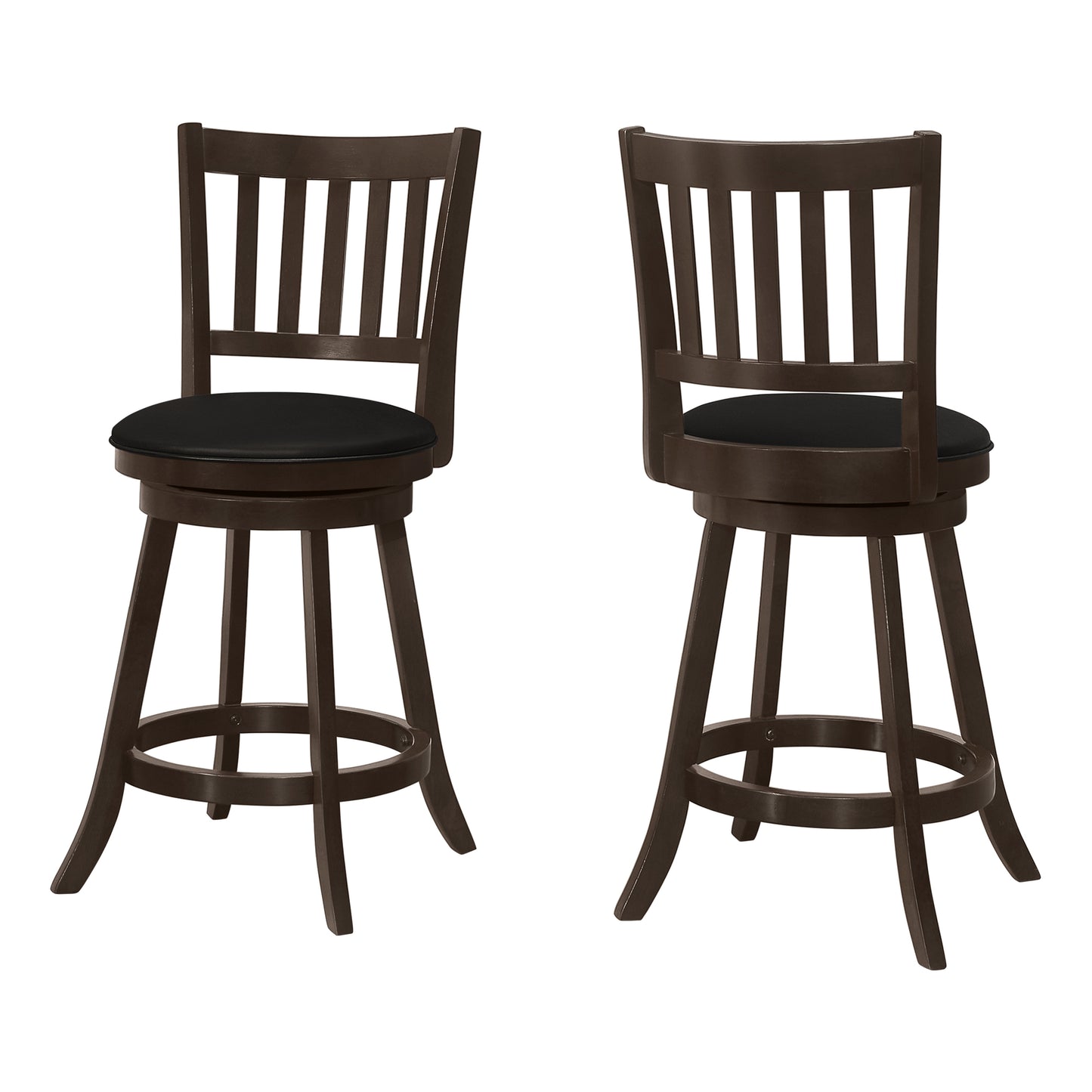 Monarch Specialties Bar Stool, Set Of 2, Swivel, Counter Height I 1237