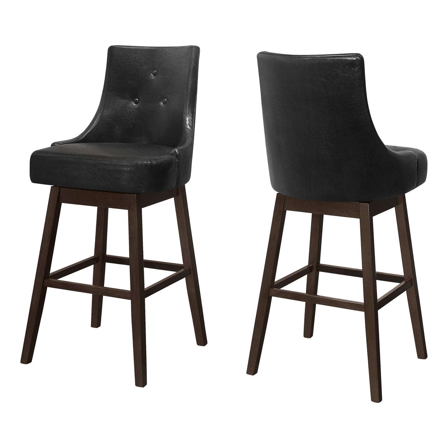 Monarch Specialties Bar Stool, Set Of 2, Swivel, Bar Height I 1242