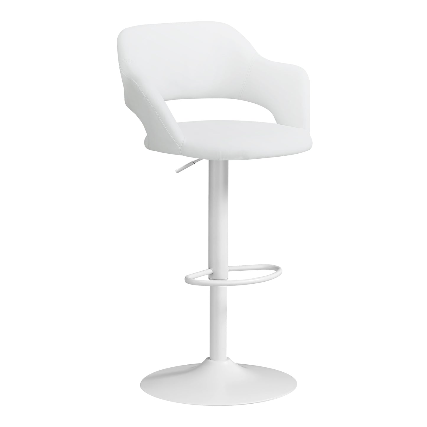 Monarch Specialties Bar Stool, Swivel, Bar Height White I 2382