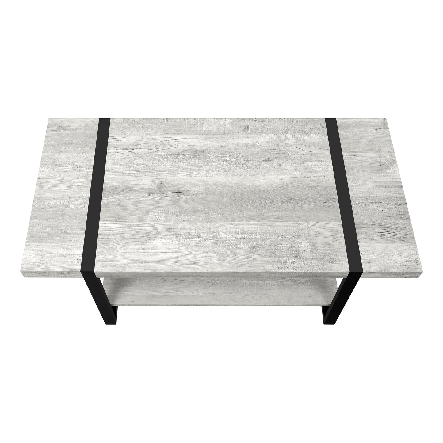 Monarch Specialties Coffee Table, Rectangular, 48"L, Grey, Black I 2855