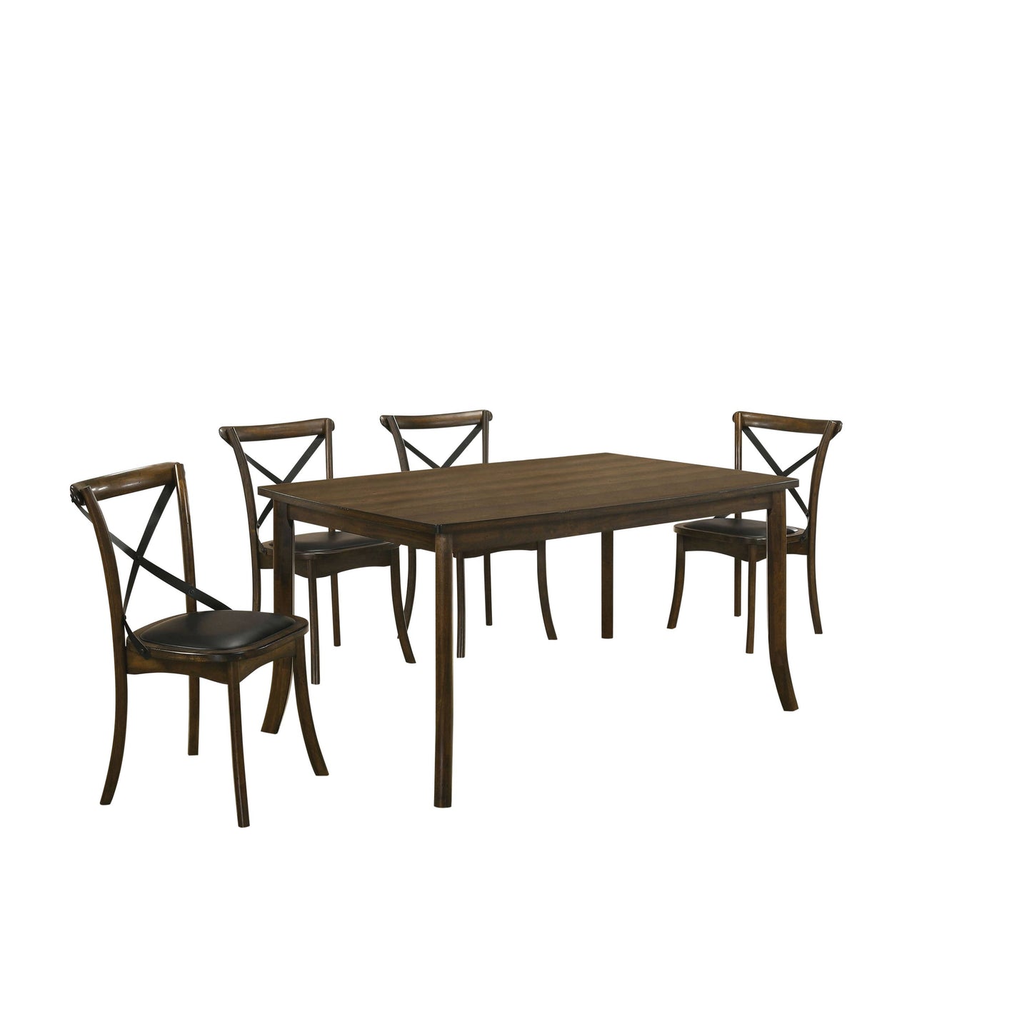 Furniture of America Marcan Transitional 5-Piece Wood Dining Set IDF-3148T-5PC