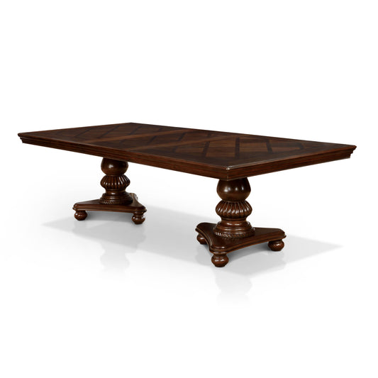 Furniture of America Jill Traditional 24-Inch Leaf Dining Table IDF-3350T