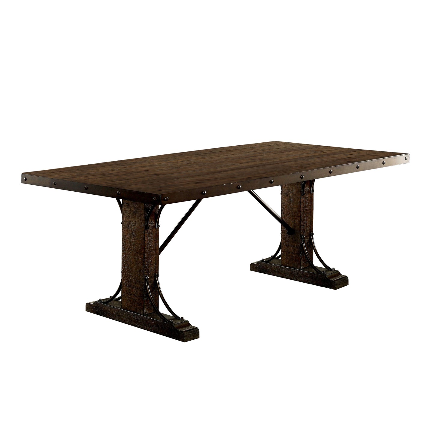 Furniture of America Paula Traditional Rectangular Dining Table IDF-3465T