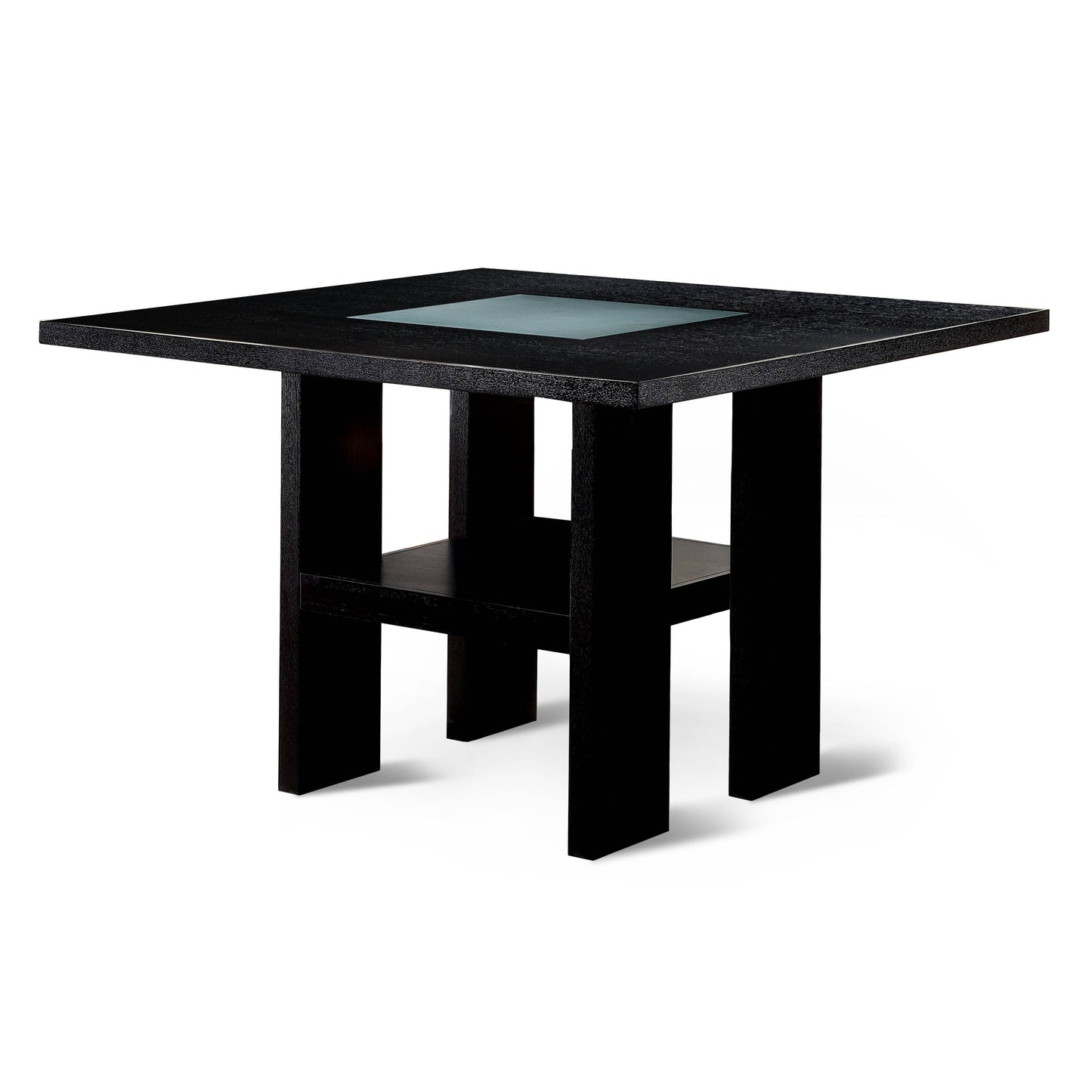 Furniture of America Zia Contemporary LED Counter Height Table in Black IDF-3559PT