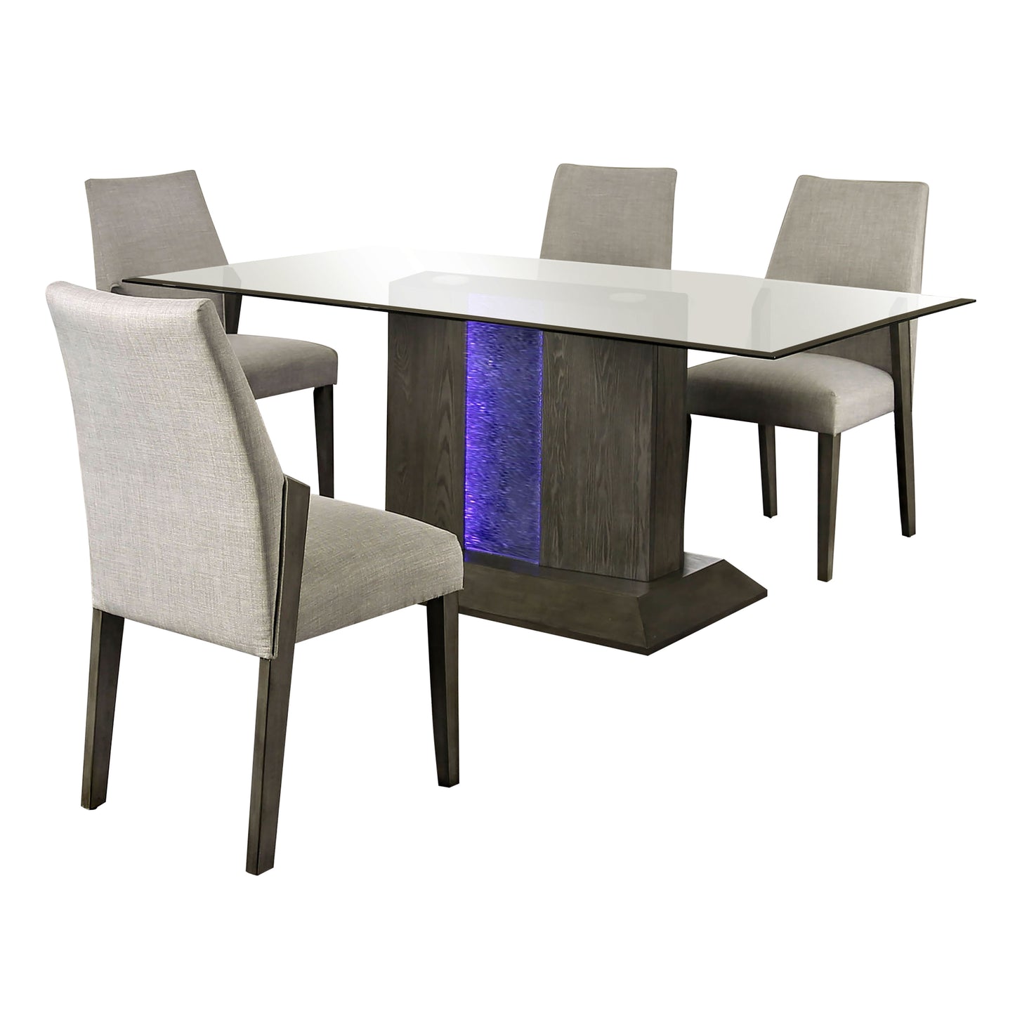 Furniture of America Dyllon Mid-Century Modern 5-Piece Wood Dining Set IDF-3718T-5PC