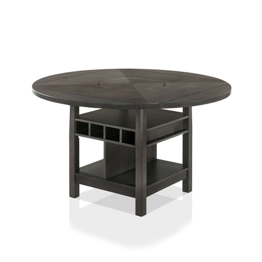 Furniture of America Summerland Multi-Storage Counter Height Dining Table in Gray IDF-3733GY-RPT