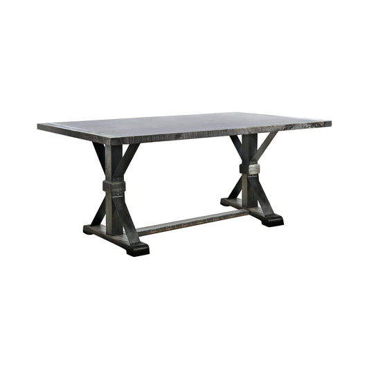 Furniture of America Lorton Rustic Trestle Dining Table IDF-3735T