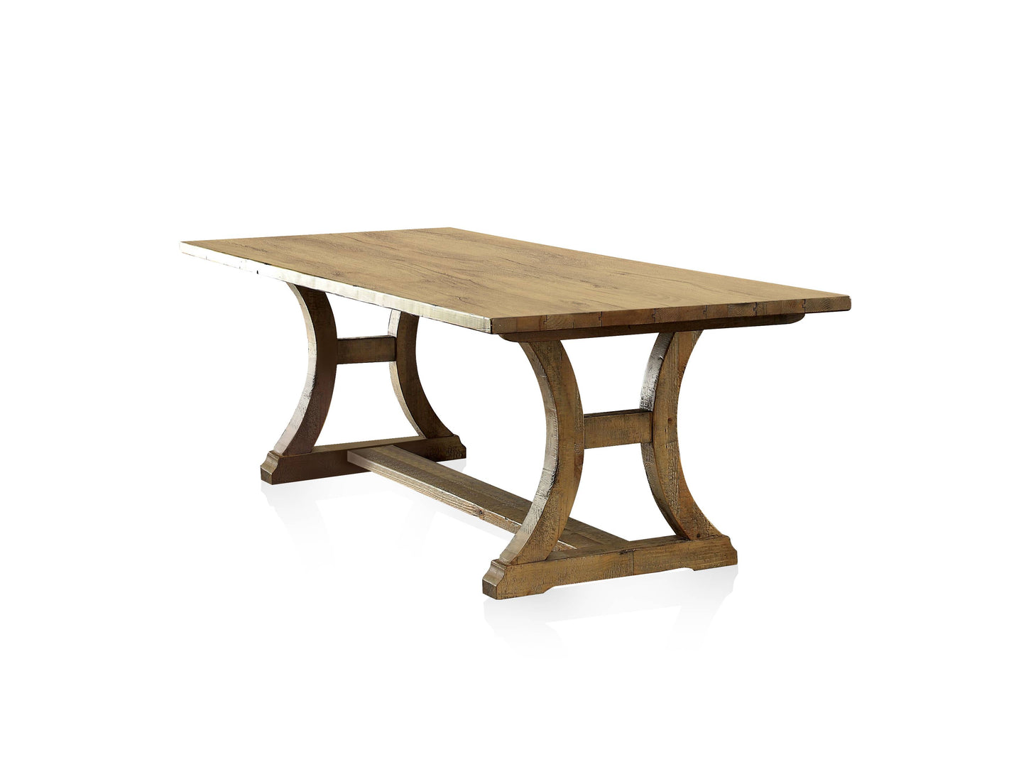 Furniture of America Lyon Cottage Plank Top Dining Table IDF-3829T