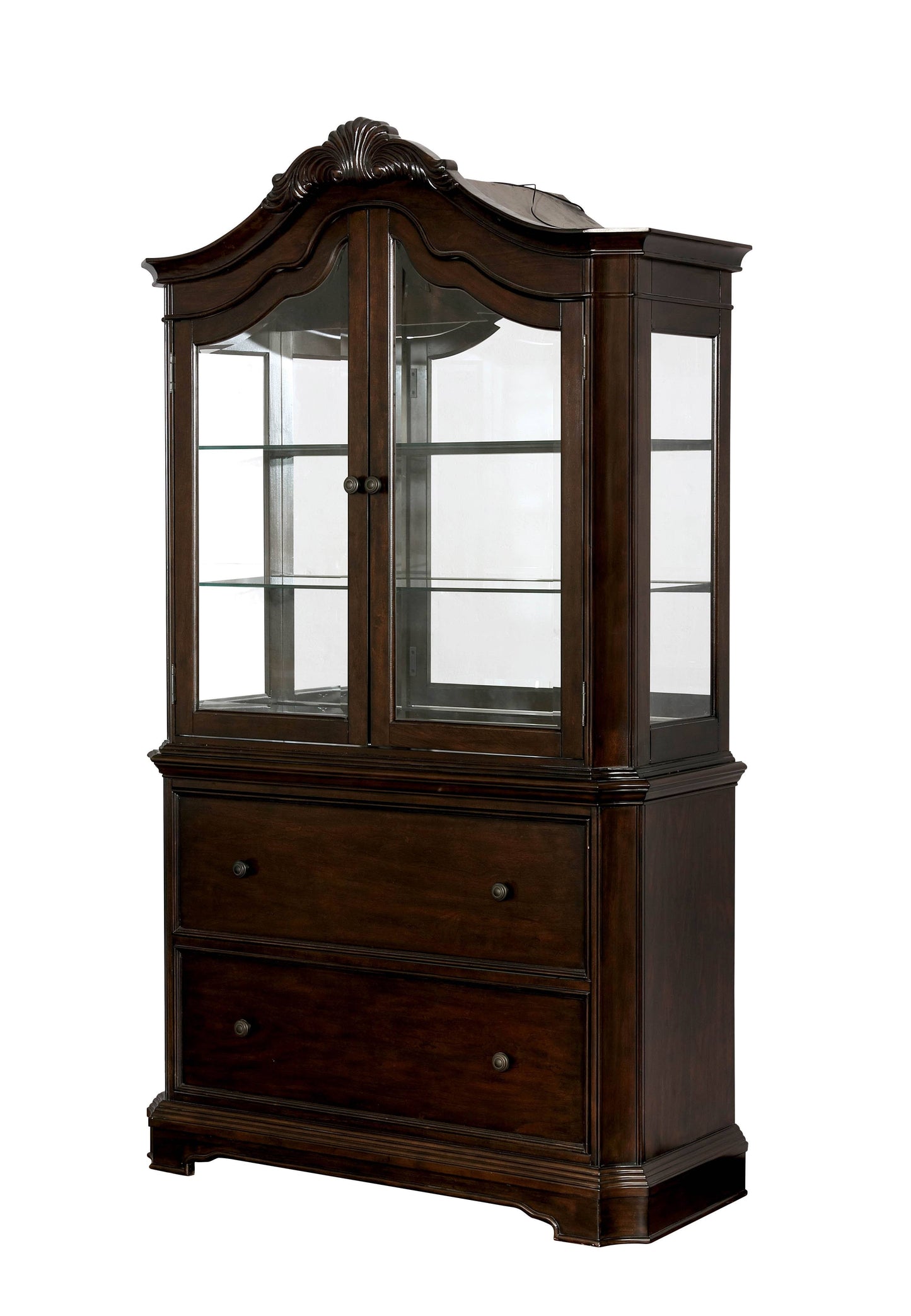 Furniture of America Julessa Traditional Multi-Storage Hutch and Buffet IDF-3878HB