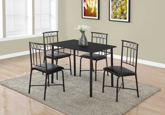 Monarch Specialties Dining Table Set, 5pcs Set, 40" Rectangular I 1018