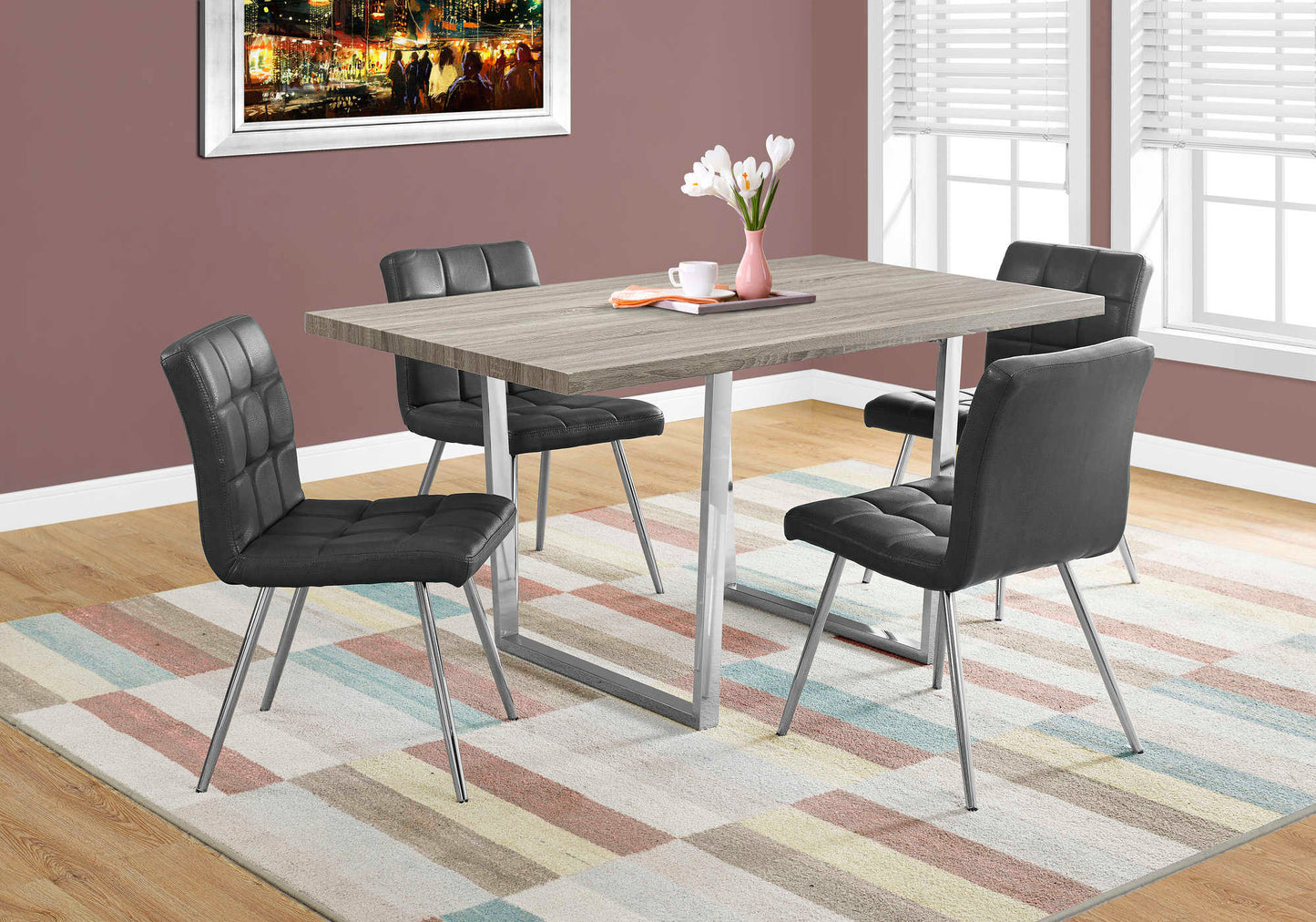 Monarch Specialties Dining Table, 60" Rectangular I 1121