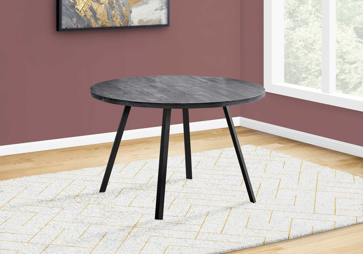 Monarch Specialties Dining Table, 48" Round, Small