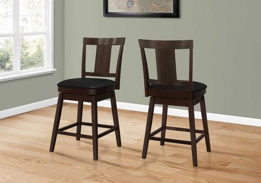 Monarch Specialties Bar Stool, Set Of 2, Swivel, Counter Height I 1231