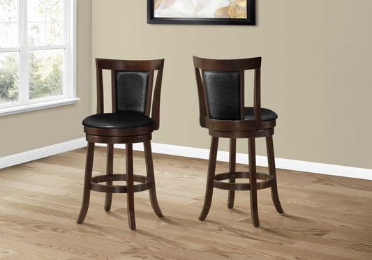 Monarch Specialties Bar Stool, Set Of 2, Swivel, Counter Height I 1288