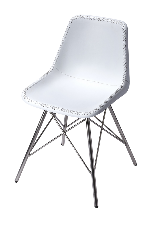 Butler Specialty Company Inland Leather Side Chair, White 3673411