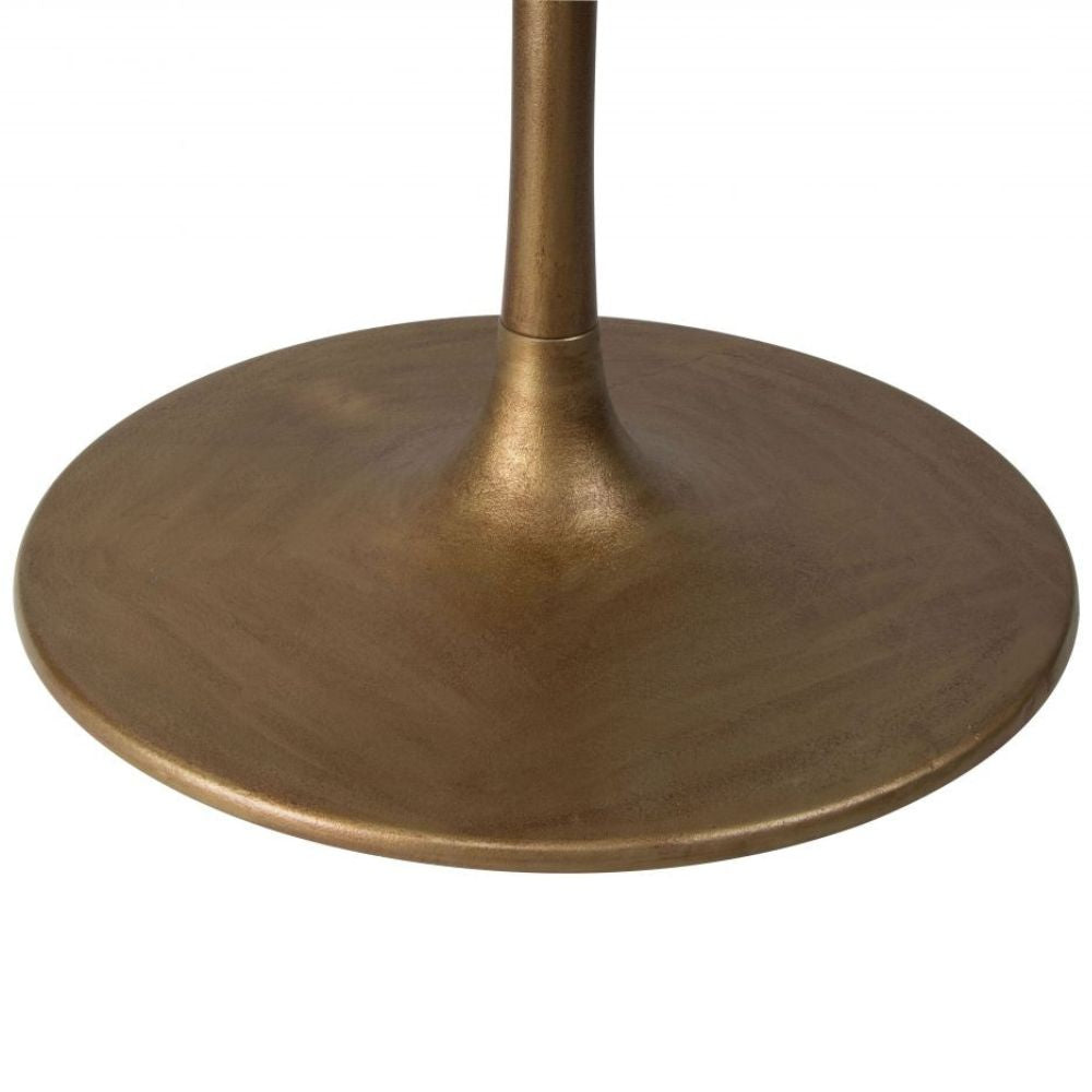 base Ithaca Dining Table Marble Top, White & Gold Pedestal, goldstardining.com