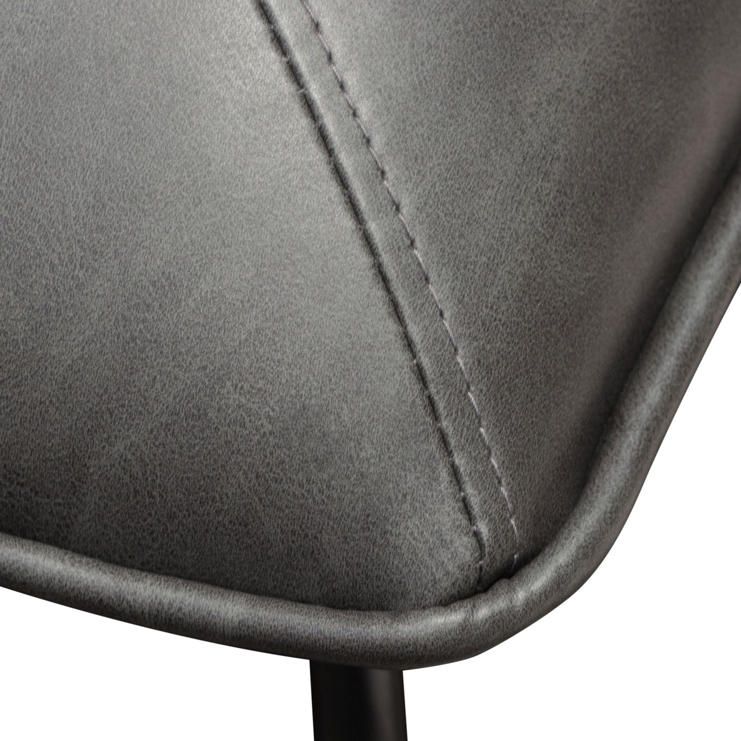 Diamond Sofa Jordan Armless Accent Chair in Chocolate / Weathered Grey Leatherette