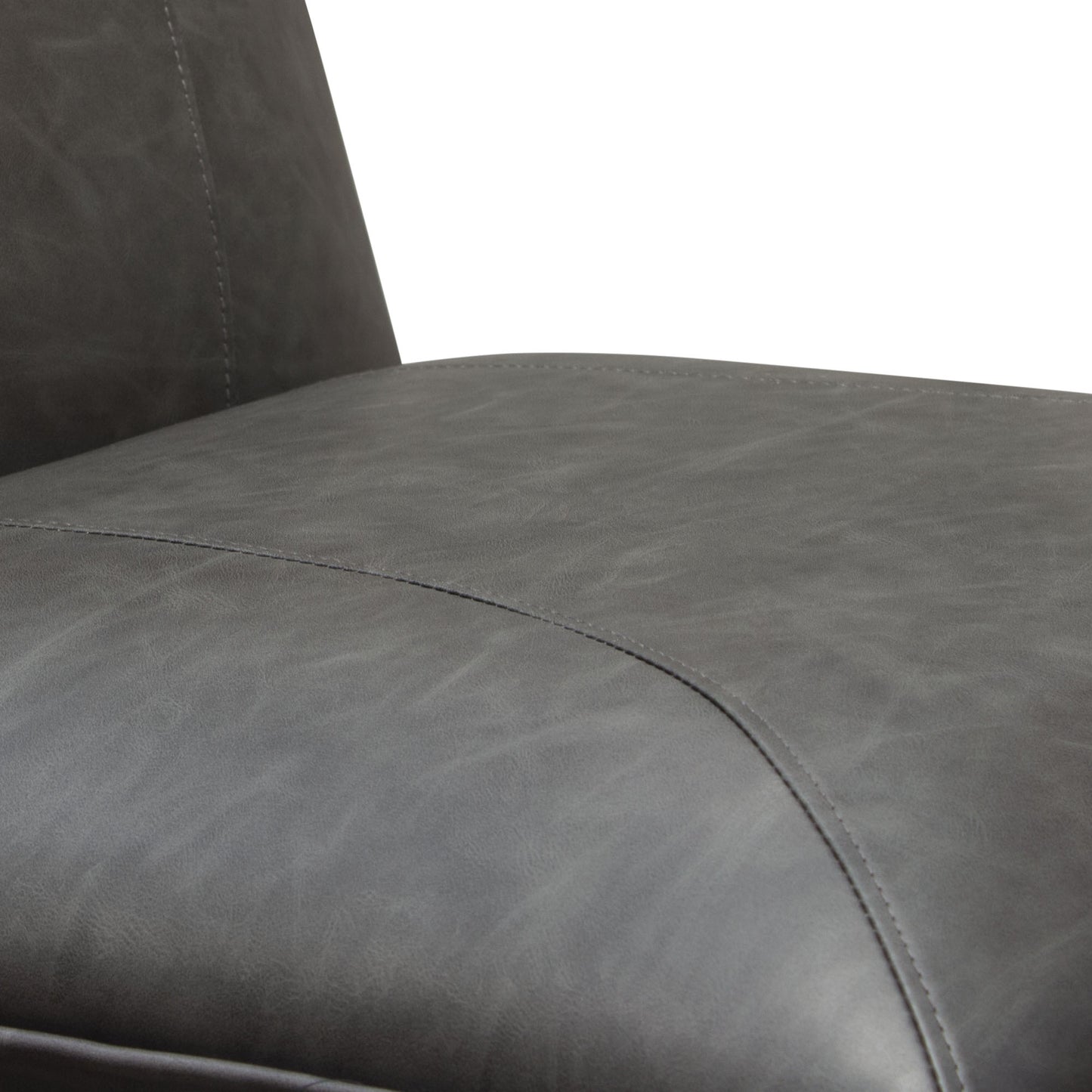 Diamond Sofa Jordan Armless Accent Chair in Chocolate / Weathered Grey Leatherette