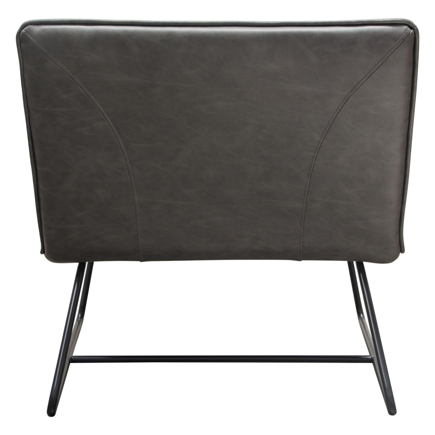 Diamond Sofa Jordan Armless Accent Chair in Chocolate / Weathered Grey Leatherette