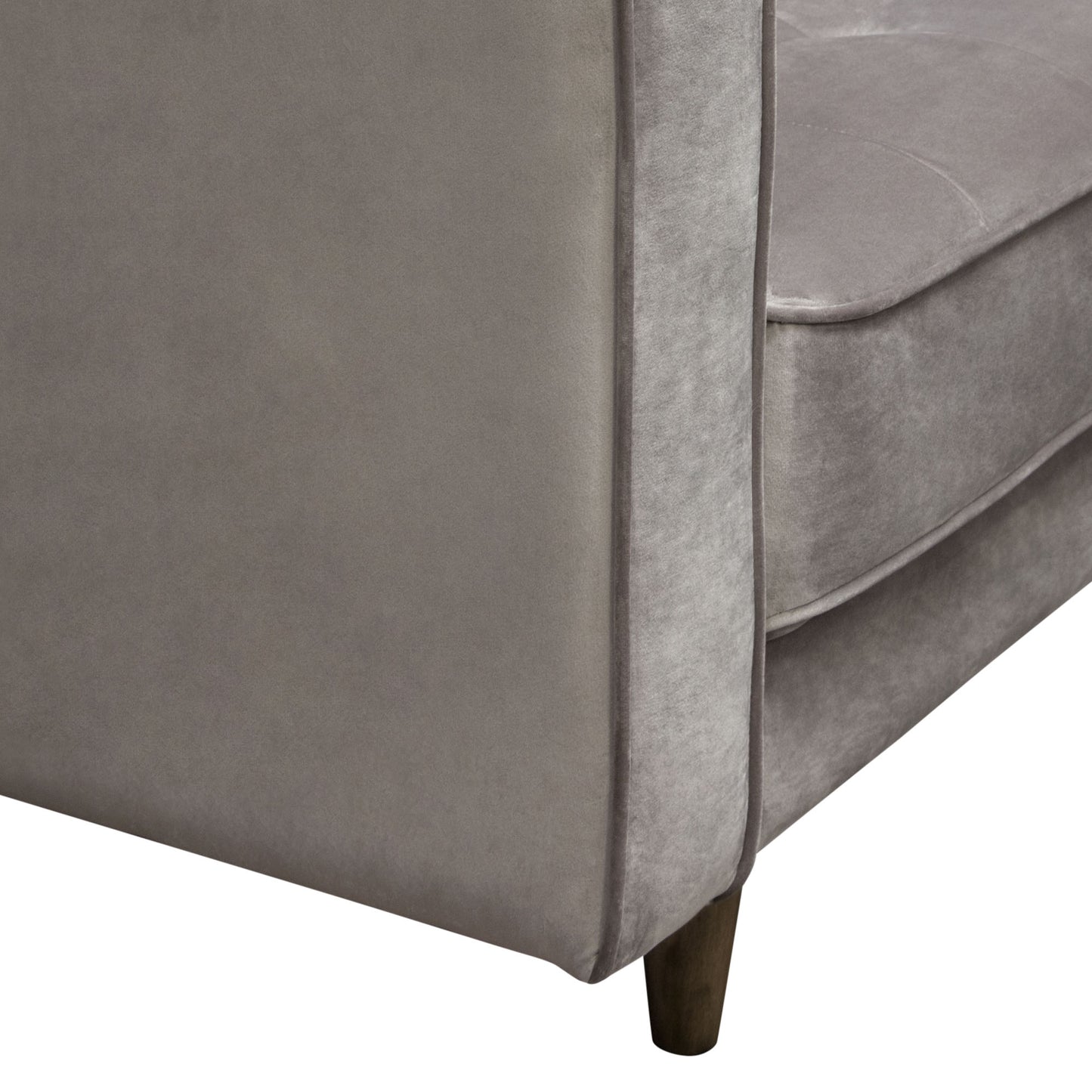 Diamond Sofa Juniper Tufted Chair in Champagne Grey Velvet JUNIPERCHCG