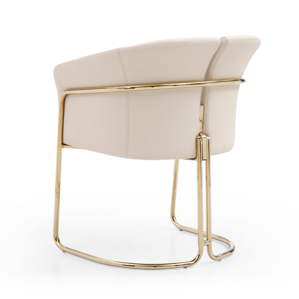 back Jolie Brass Frame Dining Armchair goldstar.com