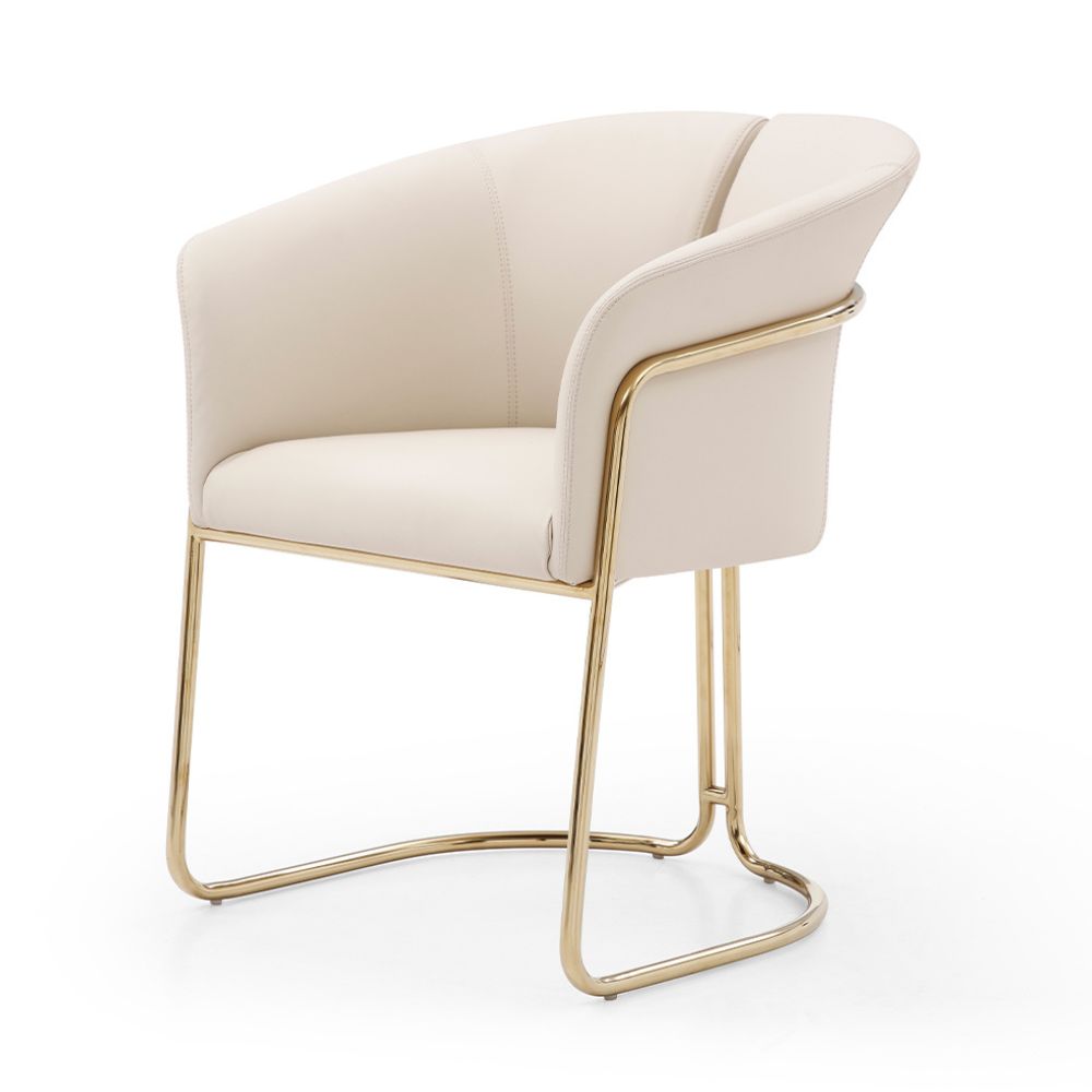 Jolie Brass Frame Dining Armchair goldstar.com