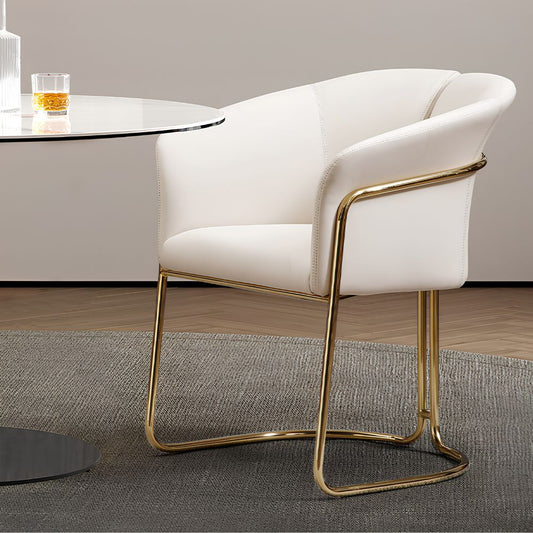 Whiteline Jolie Brass Frame Dining Armchair, goldstardining.com