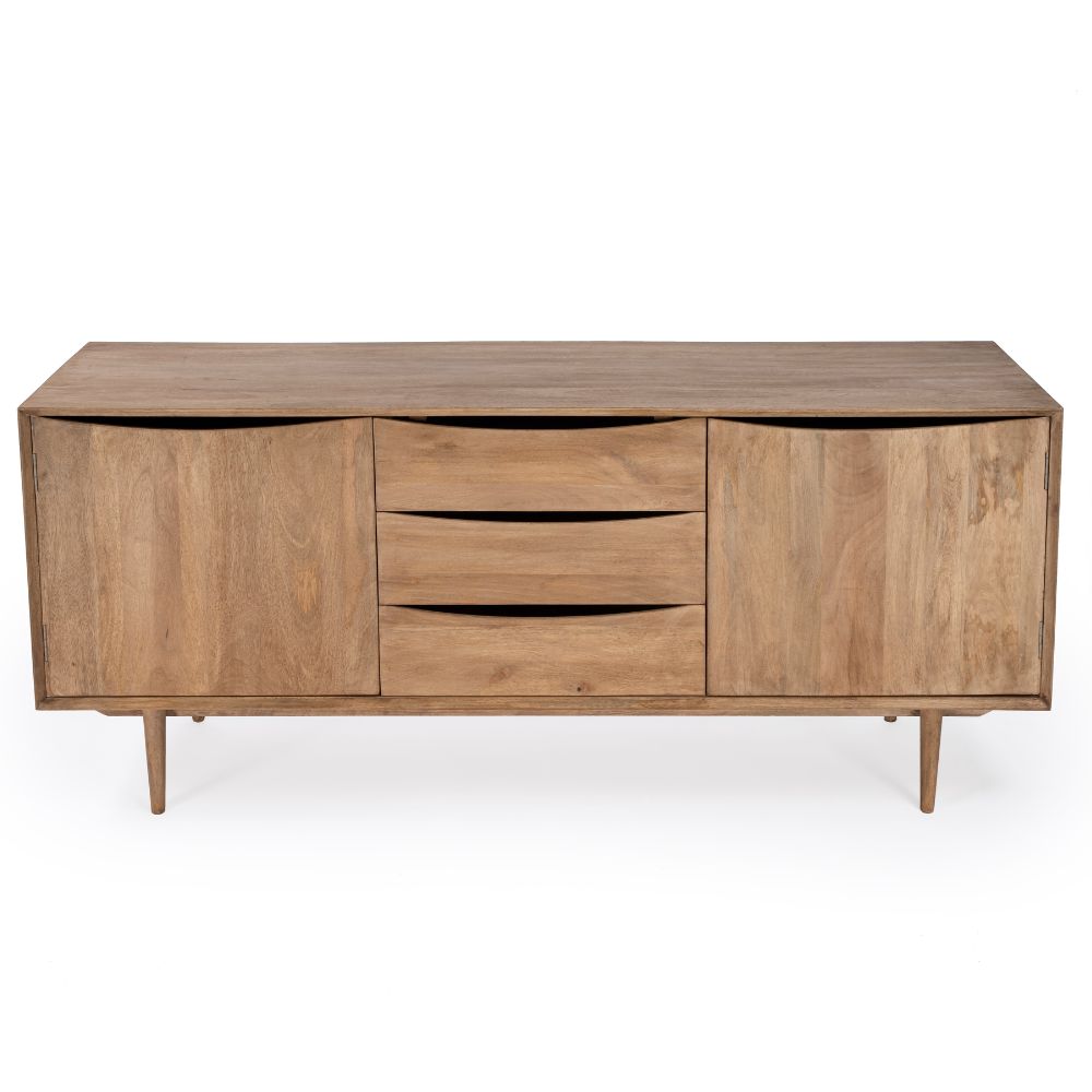 Leonidin Mango Wood Sideboard, 67" Light Brown Butler Specialty