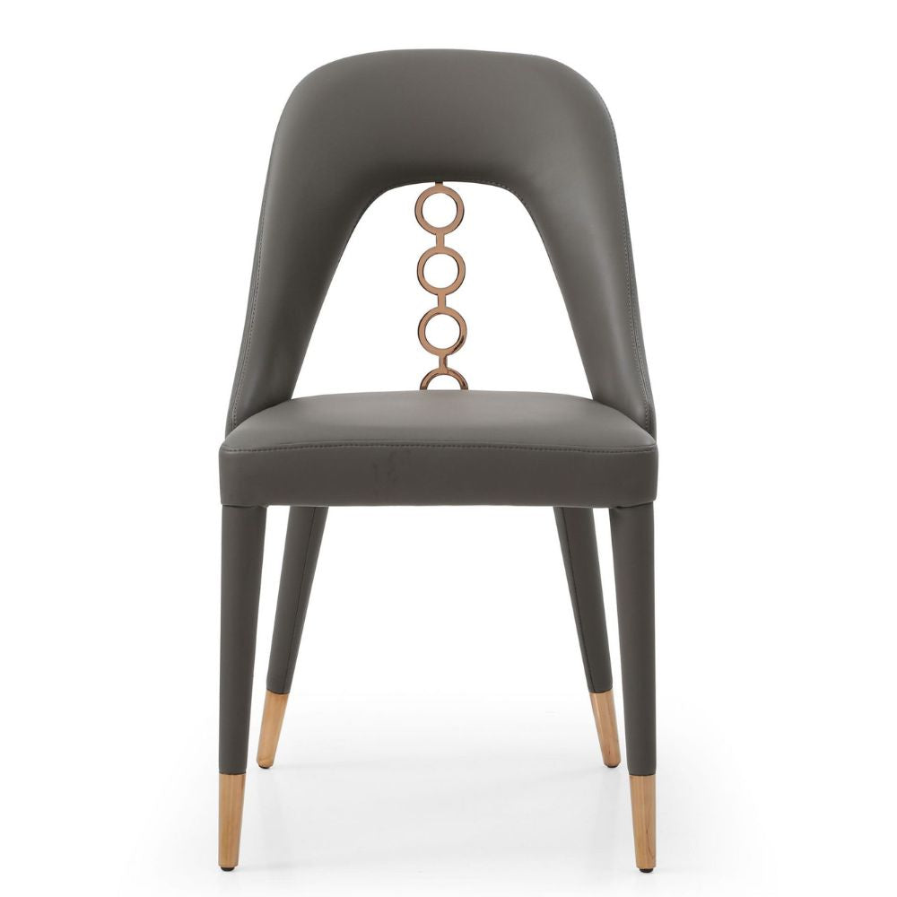 black front - Liza Fully Upholstered Dining Chair goldstardining.com