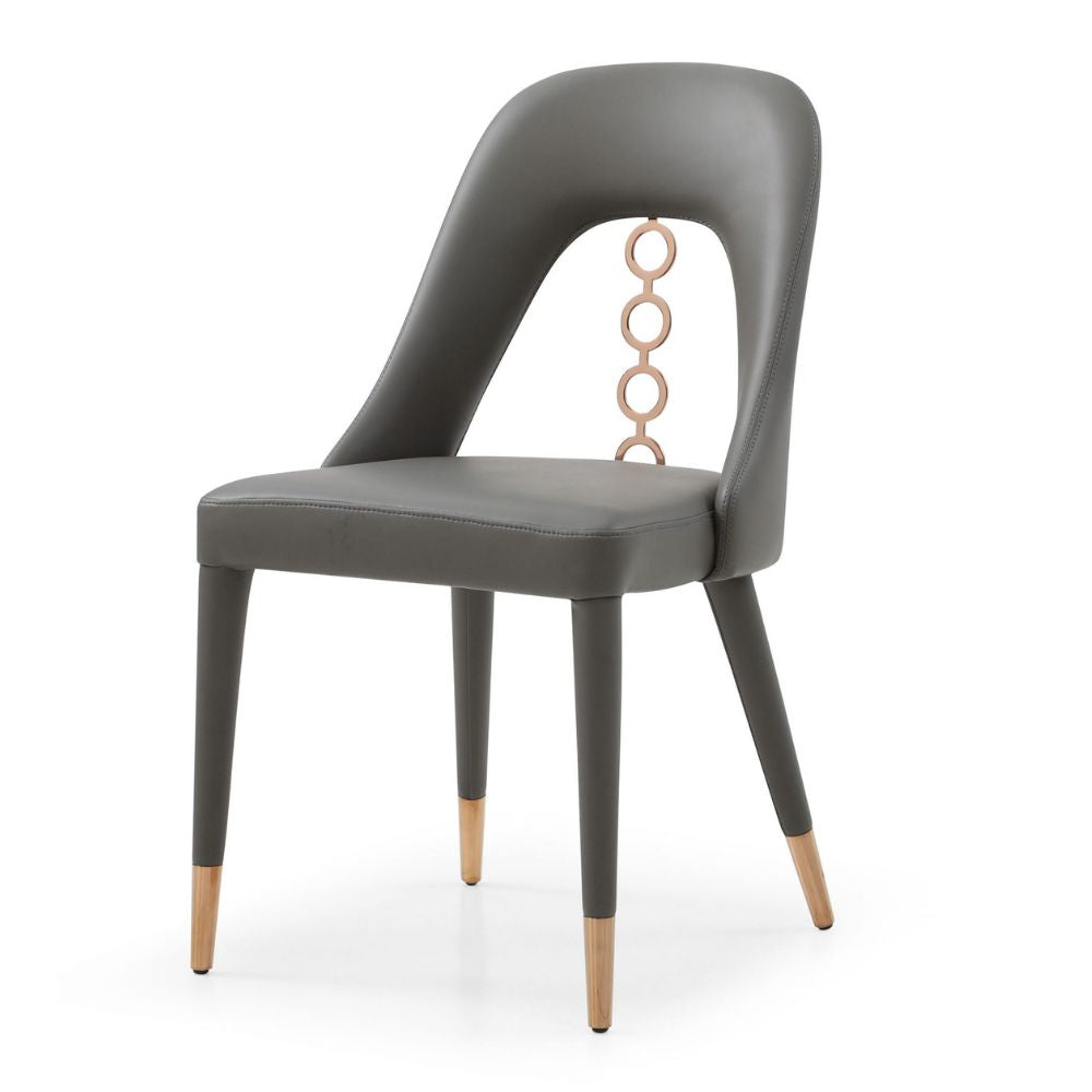 black - Liza Fully Upholstered Dining Chair goldstardining.com