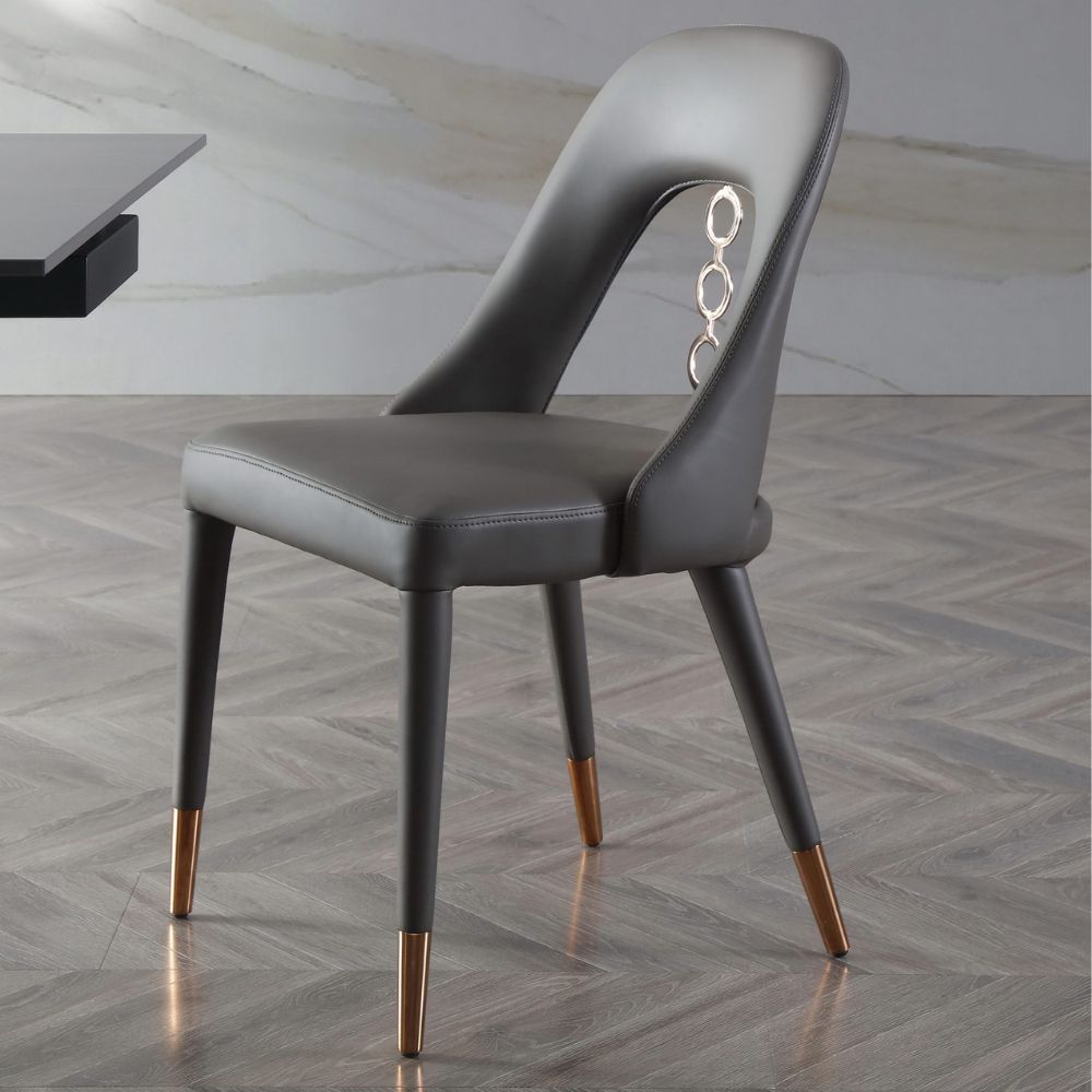 Whiteline Liza Fully Upholstered Dining Chair