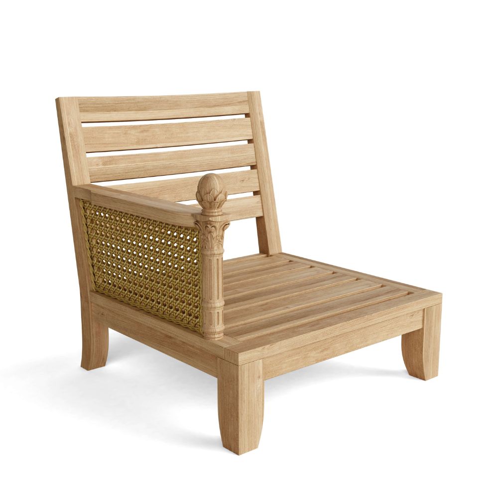 Anderson Teak Luxe Modular Deep Seating Set with Artichoke Finial Detail