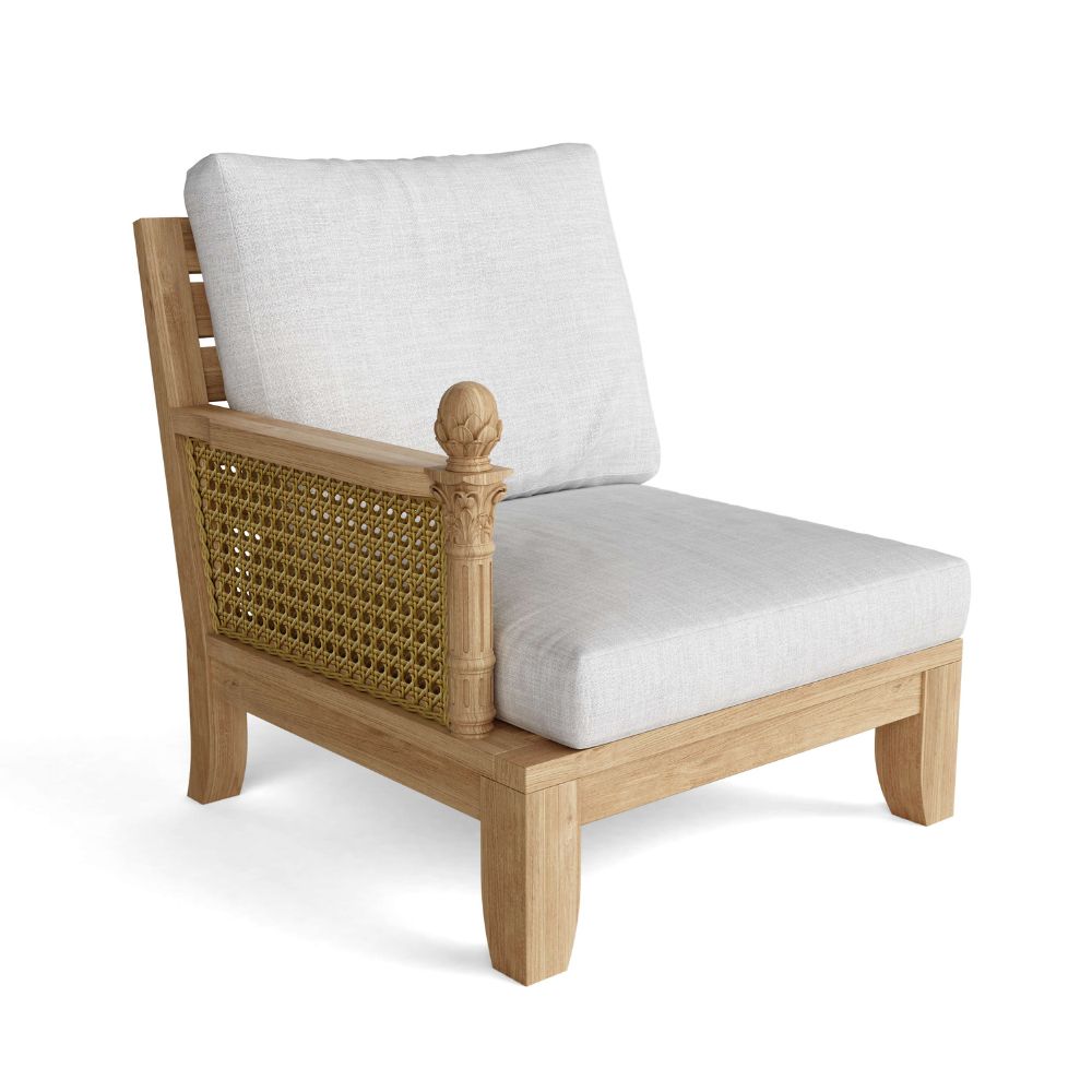 Anderson Teak Luxe Modular Deep Seating Set with Artichoke Finial Detail