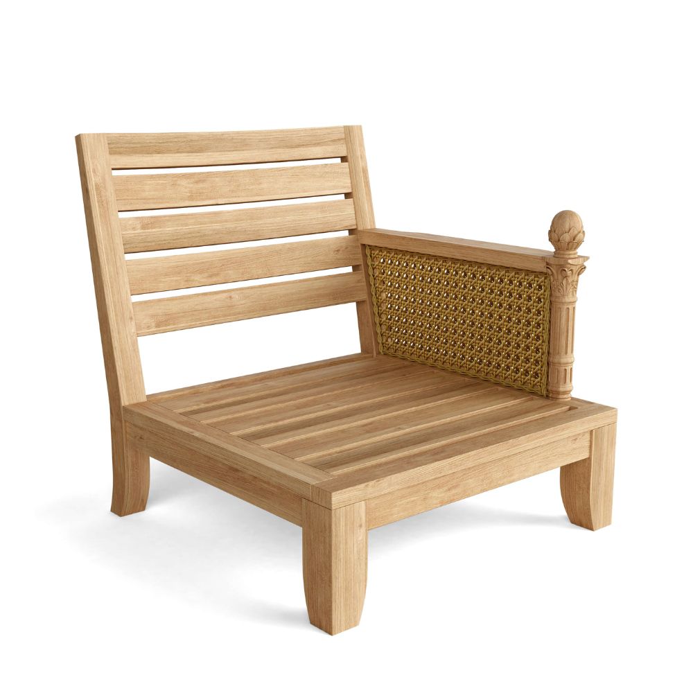Anderson Teak Luxe Modular Deep Seating Set with Artichoke Finial Detail